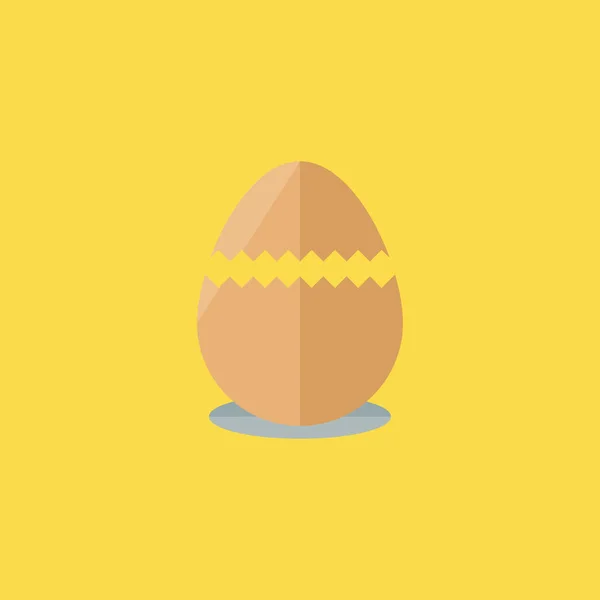 Ilustrasi telur rusak mengisolasi simbol tanda vektor - Stok Vektor