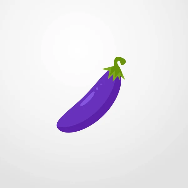 Aubergine pictogram illustratie geïsoleerde vector teken symbool — Stockvector