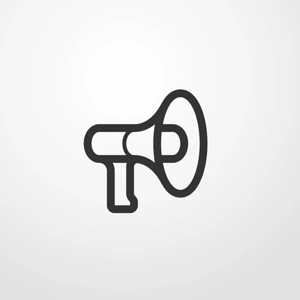Grand mégaphone icône illustration isolé vecteur signe symbole — Image vectorielle