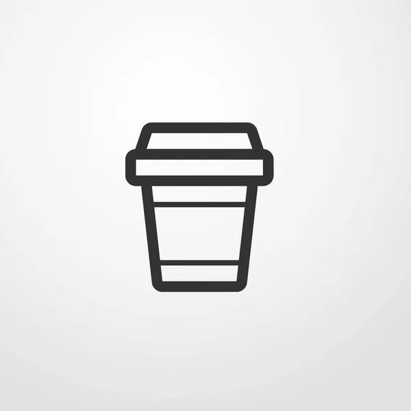 咖啡杯图标图孤立的矢量标志符号 — 图库矢量图片