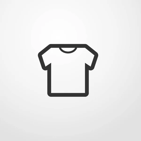 T-shirt simgesi illüstrasyon izole vektör işareti simgesi — Stok Vektör