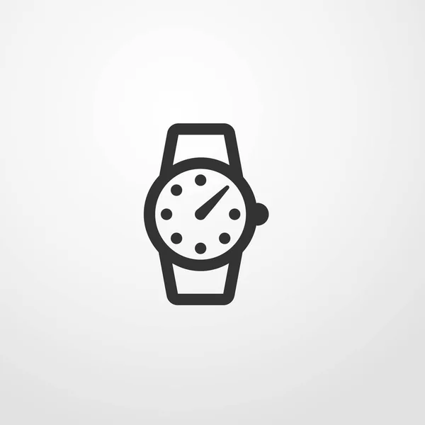 Ícone de relógio de pulso ilustração isolado símbolo sinal vetor —  Vetores de Stock
