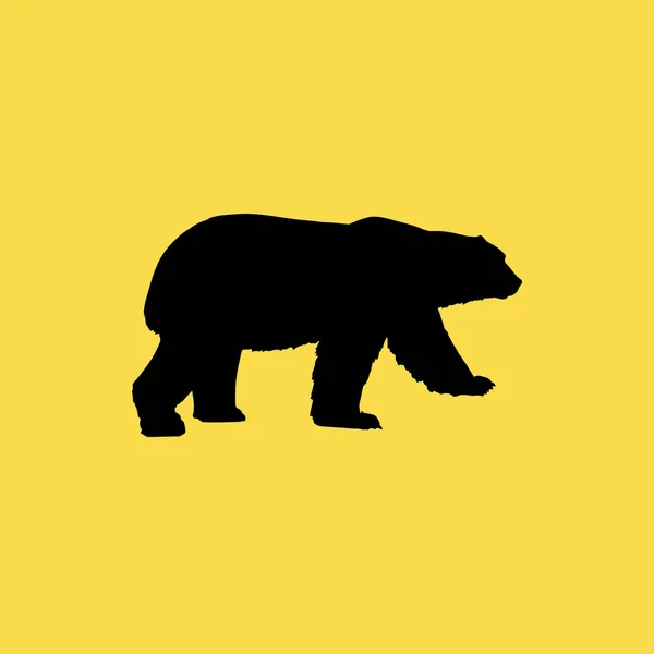 熊的黑色图标图孤立的矢量标志符号 — 图库矢量图片