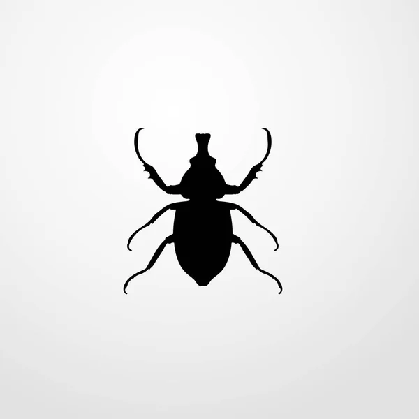 Symbole isolé de signe vectoriel d'illustration d'icône d'insecte longhorned — Image vectorielle