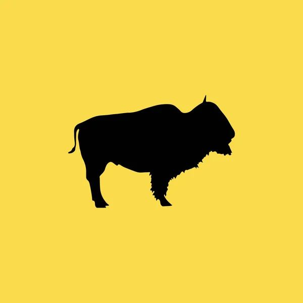 Icono de Buffalo ilustración símbolo de signo vectorial aislado — Vector de stock