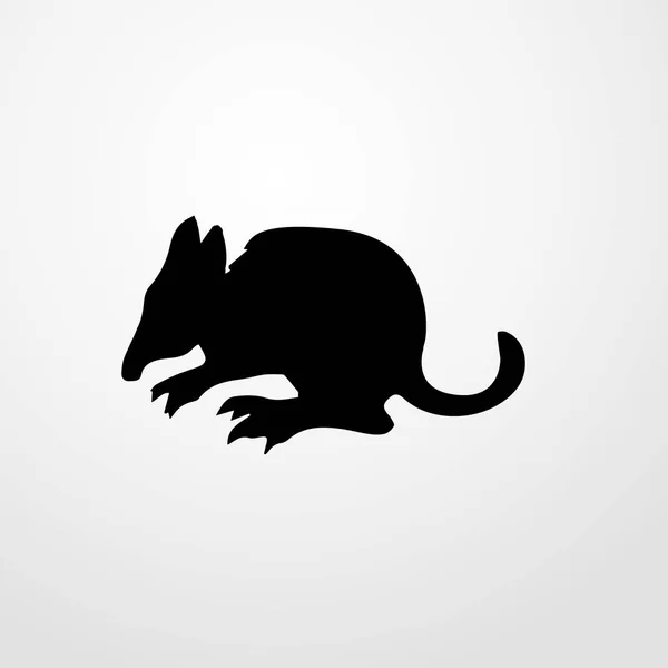 Bandicoot mammifero icona illustrazione isolato segno vettoriale simbolo — Vettoriale Stock