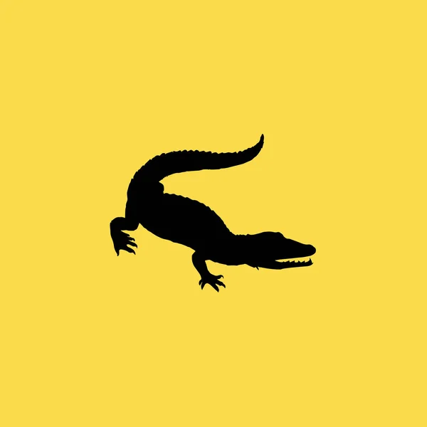 Ícone de crocodilo ilustração isolado símbolo sinal vetor —  Vetores de Stock