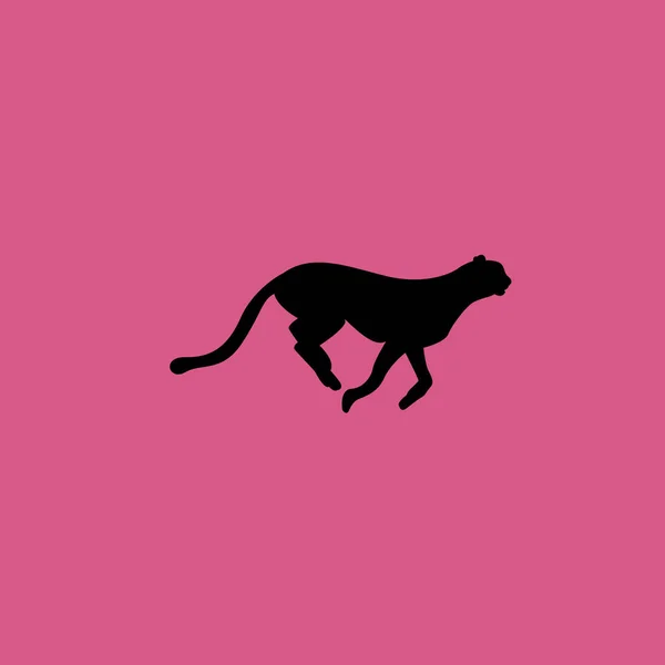 Ghepardo icona felina illustrazione isolato segno vettoriale simbolo — Vettoriale Stock