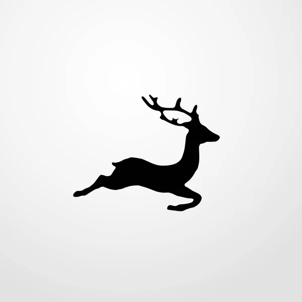 Simbolo del segno vettoriale isolato dell'icona del cervo — Vettoriale Stock