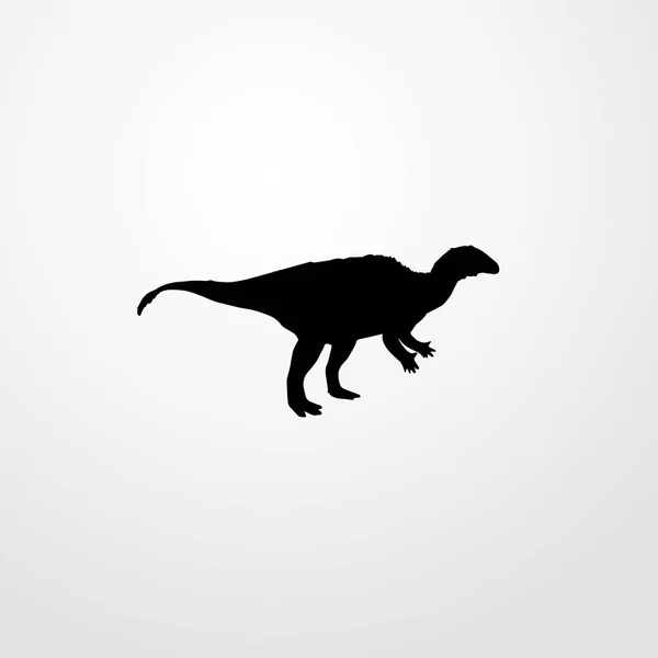 Dinosaurus ikona ilustracja na białym tle wektor symbol znak — Wektor stockowy