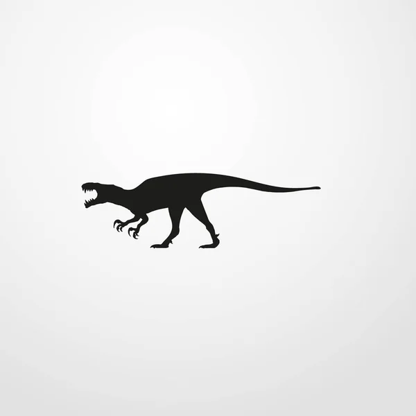 Dinosaurus εικονίδιο εικονογράφηση διάνυσμα απομονωμένες σημάδι σύμβολο — Διανυσματικό Αρχείο