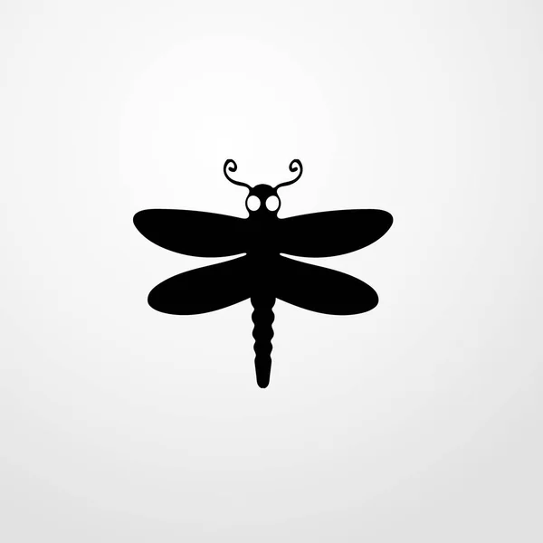 Dragon fly ikon illustration isolerade vector tecken symbol — Stock vektor