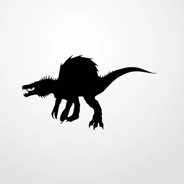 Simbolo del segno vettoriale isolato dell'icona del dinosauro — Vettoriale Stock