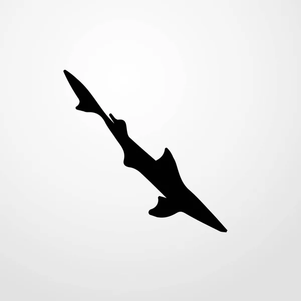 Icono de pez perro ilustración símbolo de signo vectorial aislado — Vector de stock