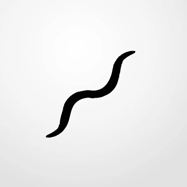 Aardworm pictogram illustratie geïsoleerde vector teken symbool — Stockvector