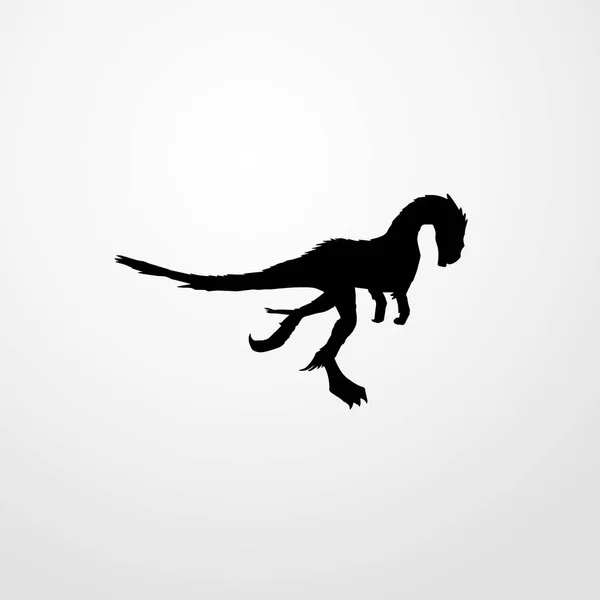 Dinosaurus ikon illustration isolerade vector tecken symbol — Stock vektor