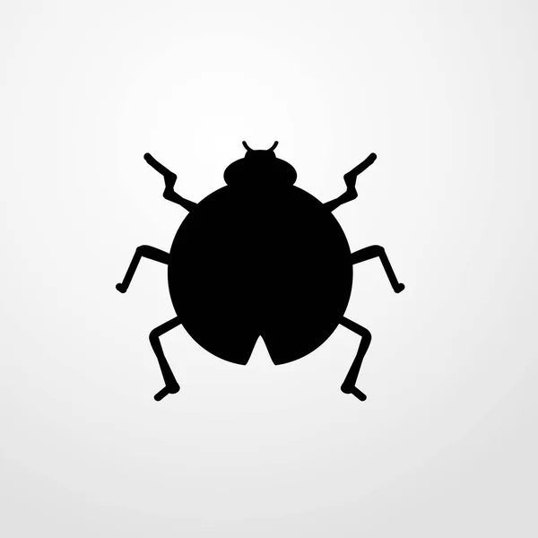 Bogár rovar ikon illusztráció vektor elszigetelt előjel — Stock Vector
