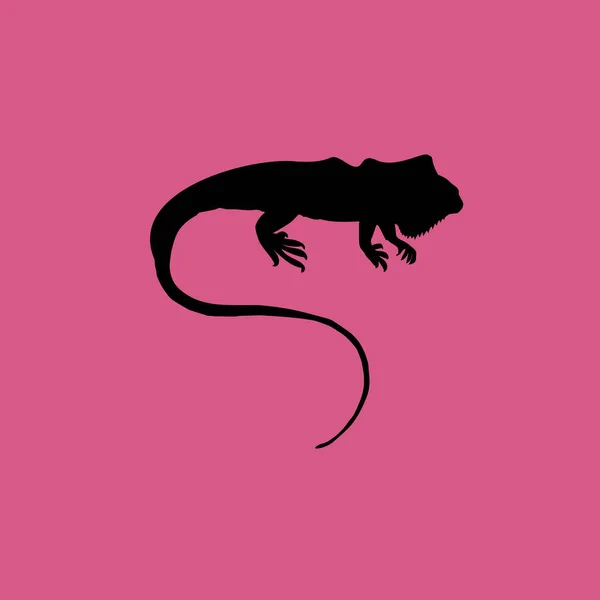 Iguana ikona ilustracja na białym tle wektor symbol znak — Wektor stockowy