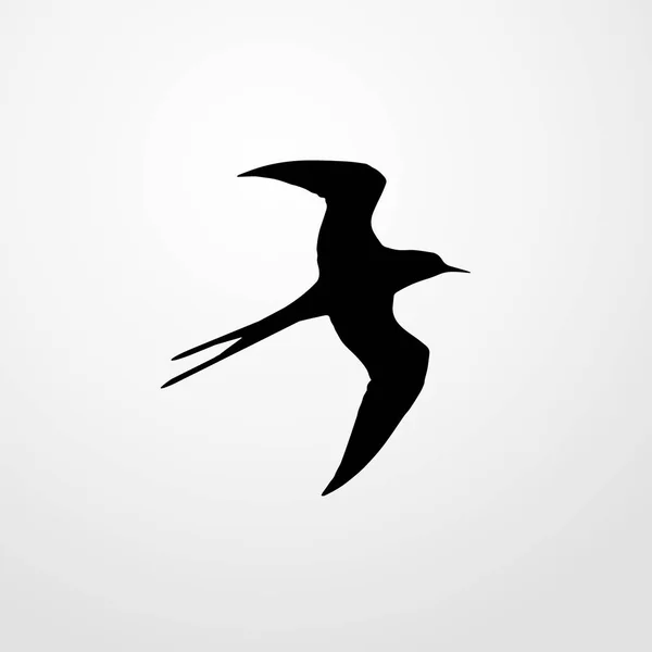 Иллюстрация значка ласточки с птицей — стоковый вектор