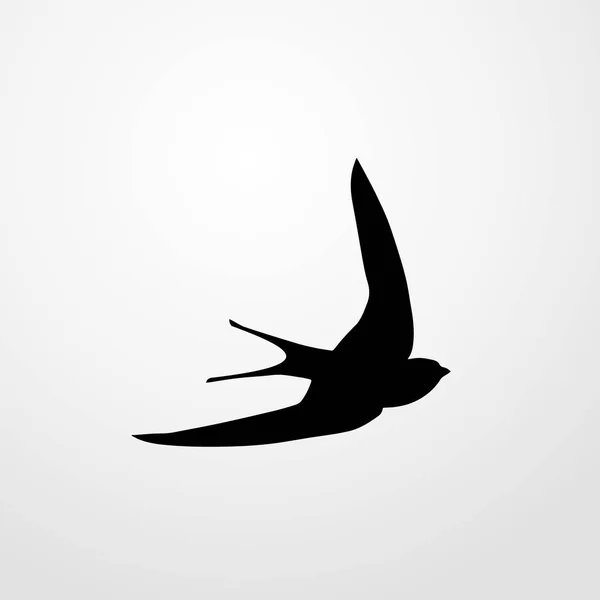 Snelle vogel pictogram illustratie geïsoleerde vector teken symbool — Stockvector