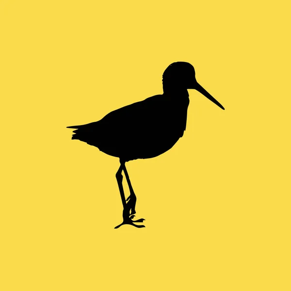 Icono de pájaro sandpiper ilustración símbolo de signo vectorial aislado — Vector de stock
