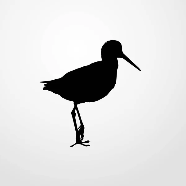 Icona dell'uccello sandpiper illustrazione isolato segno vettoriale simbolo — Vettoriale Stock
