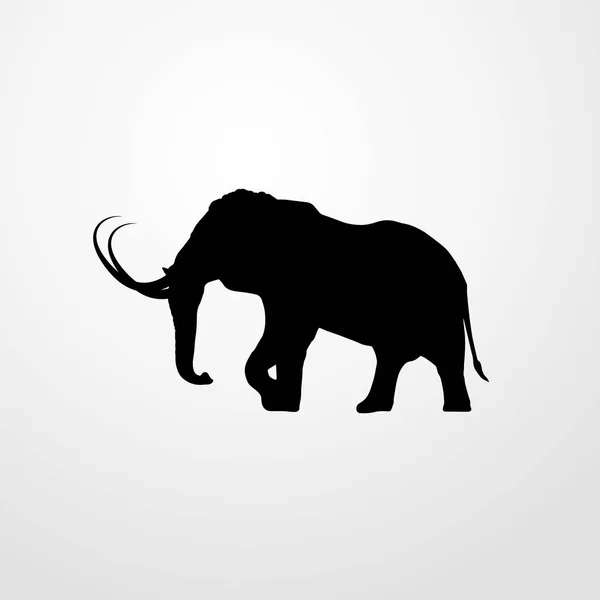 Icono de mammut ilustración símbolo de signo de vector aislado — Vector de stock