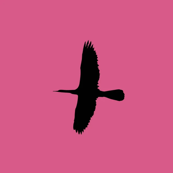 Duży ptak latający ikona ilustracja na białym tle wektor symbol znak — Wektor stockowy