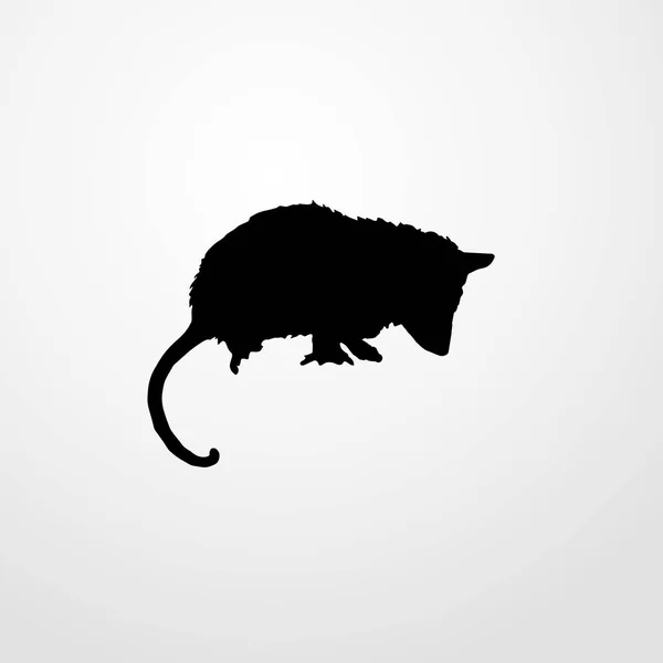 Opossum Symbol Illustration isoliert Vektor Zeichen Symbol — Stockvektor