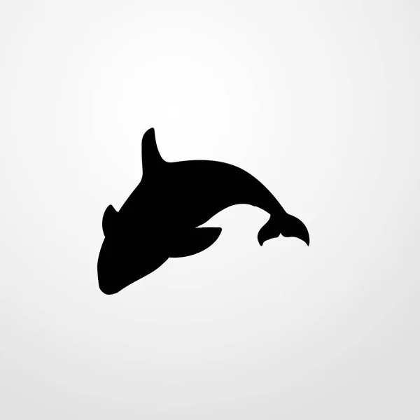 Orca εικονίδιο εικονογράφηση διάνυσμα απομονωμένες σημάδι σύμβολο — Διανυσματικό Αρχείο