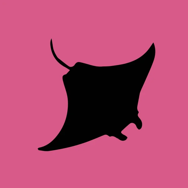 Manta ray ikona ilustracja na białym tle wektor symbol znak — Wektor stockowy