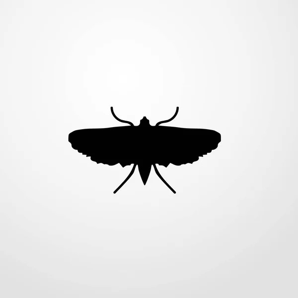 Ilustrasi ikon serangga ngengat mengisolasi simbol tanda vektor - Stok Vektor