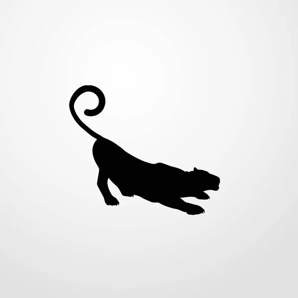 Puma icono ilustración símbolo de signo vectorial aislado — Vector de stock