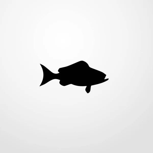 鱼图解孤立的矢量符号符号 — 图库矢量图片