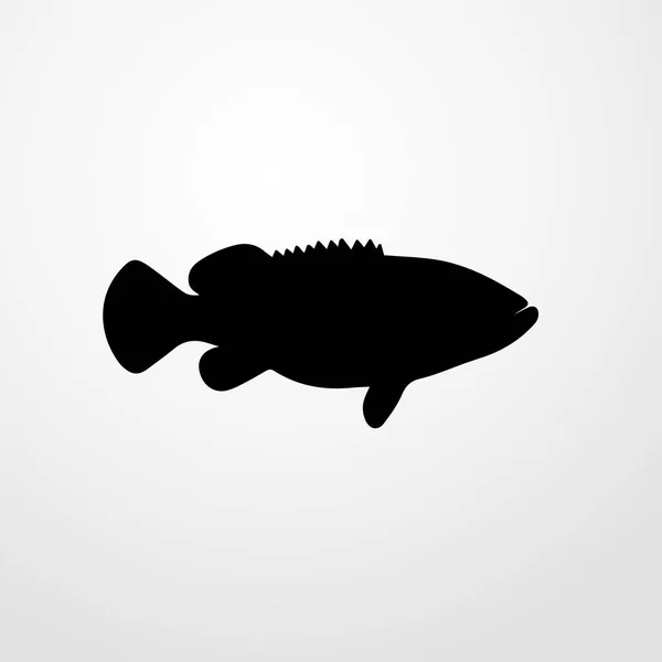 魚のアイコンイラスト孤立ベクトル記号 — ストックベクタ