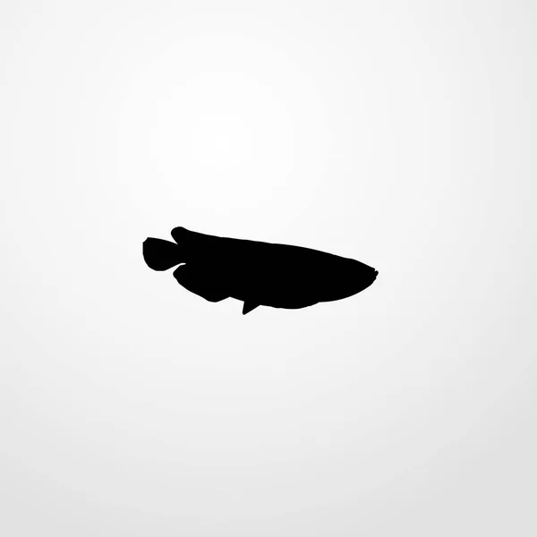 Icono de pescado ilustración símbolo de signo vectorial aislado — Archivo Imágenes Vectoriales