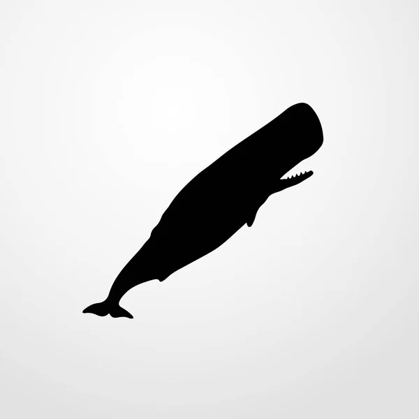 抹香鲸图标图孤立的矢量标志符号 — 图库矢量图片