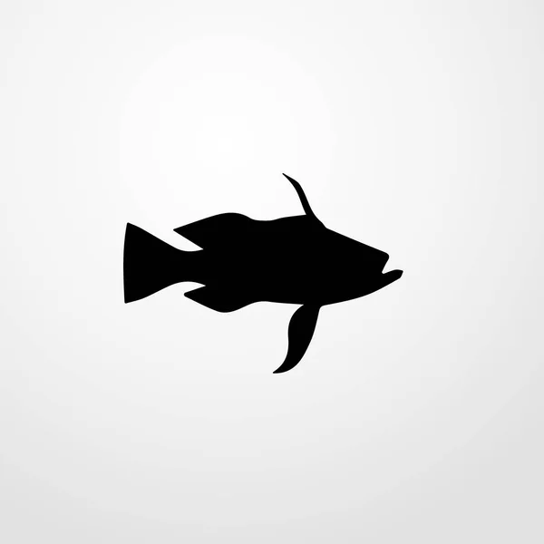 Balık simgesi illüstrasyonu izole vektör işareti — Stok Vektör