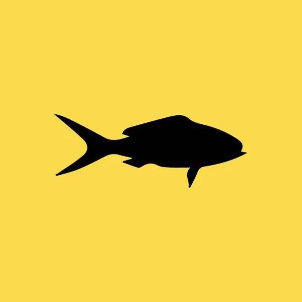 Иллюстрация значка рыбы изолированный символ вектора — стоковый вектор