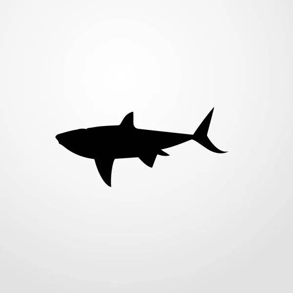 Ілюстрація значка акули ізольований векторний знак — стоковий вектор