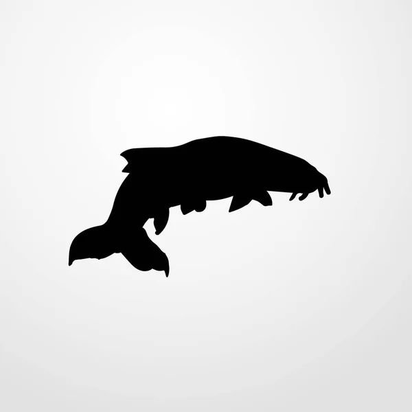Balık simgesi simgesi illüstrasyon izole vektör işareti simgesi — Stok Vektör