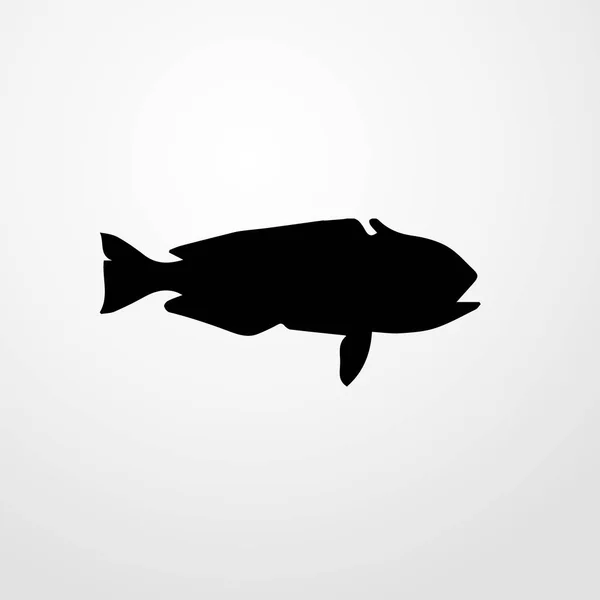 Fisch Symbol Abbildung isoliert Vektor Zeichen Symbol — Stockvektor