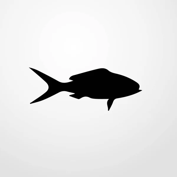Ícone de peixe ilustração símbolo de sinal de vetor isolado — Vetor de Stock
