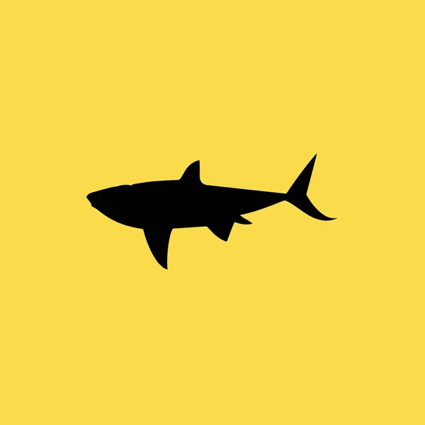 鲨鱼图标图孤立的矢量标志符号 — 图库矢量图片