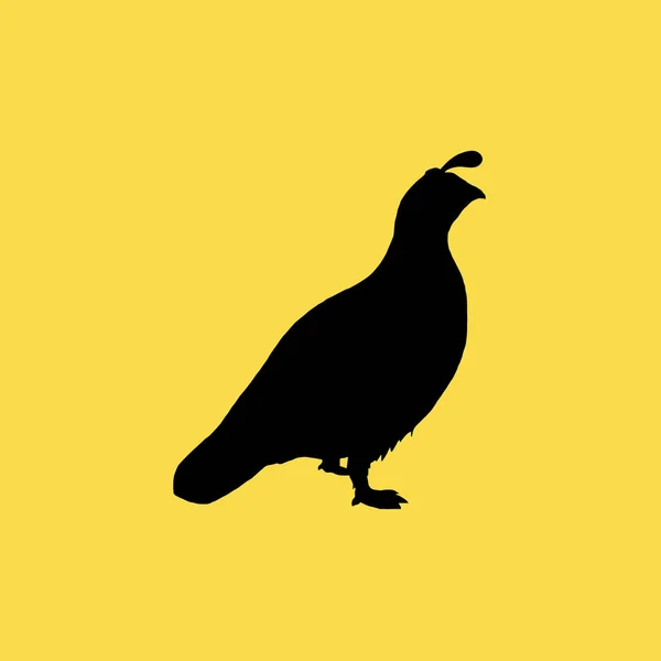 Przepiórka ptak ikona ilustracja na białym tle wektor symbol znak — Wektor stockowy