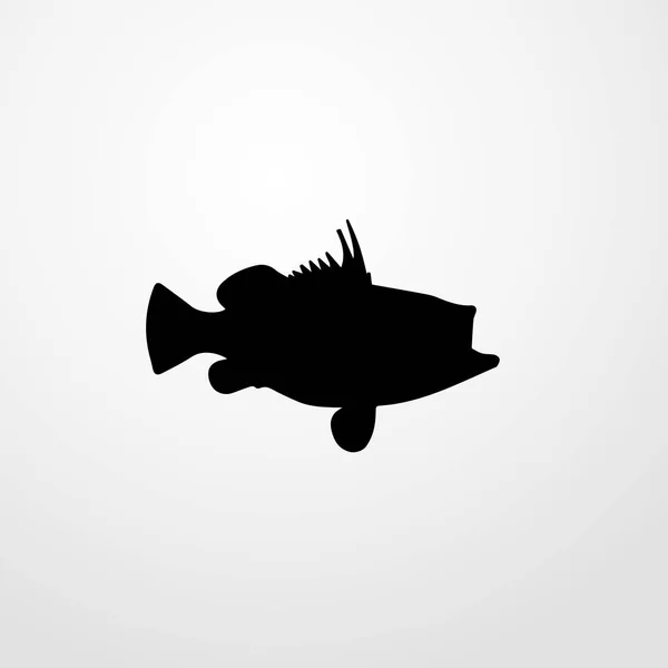 Icono de pescado ilustración símbolo de signo vectorial aislado — Vector de stock