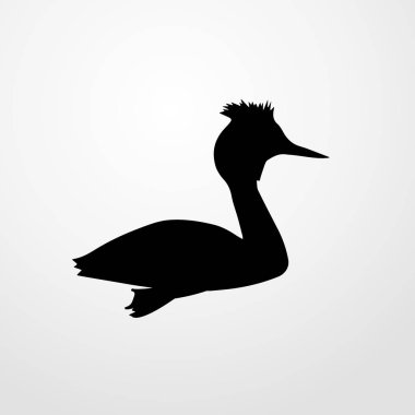 Bahri kuş simgesi illüstrasyon izole vektör işareti simgesi