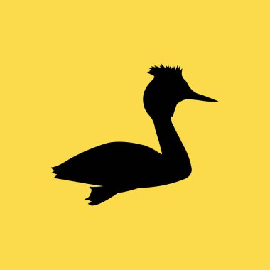 Bahri kuş simgesi illüstrasyon izole vektör işareti simgesi