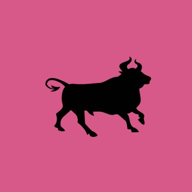 Boğa simgesi illüstrasyon izole vektör işareti simgesi