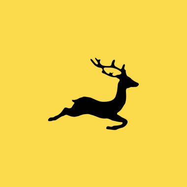 Geyik simgesi illüstrasyon izole vektör işareti simgesi